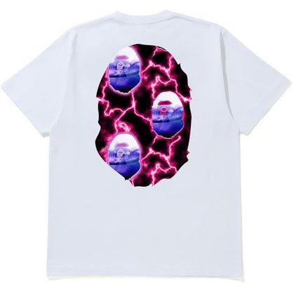 BAPE Big Ape Head Lightning Tee White