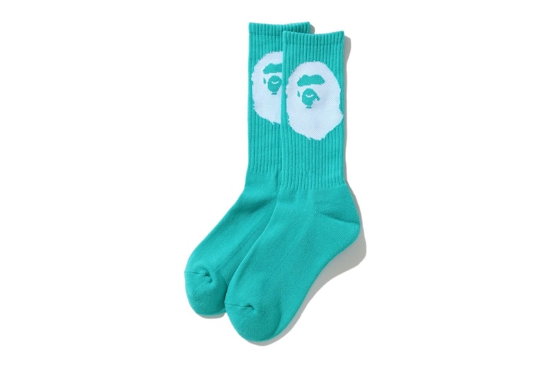 BAPE Big Ape Head Socks Sax