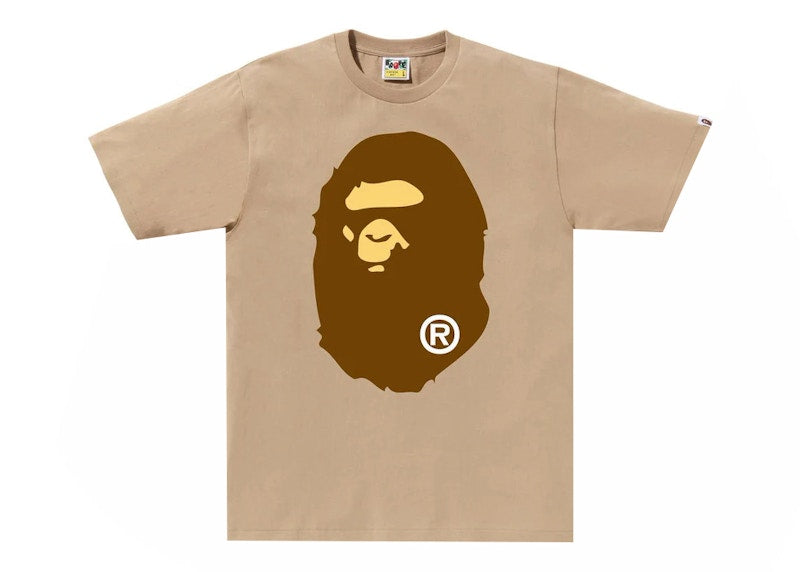 BAPE Big Ape Head Tee Beige
