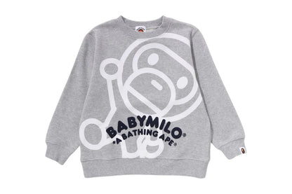BAPE Big Baby Milo Crewneck Sweatshirt Grey