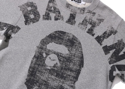BAPE Big College Crewneck Gray