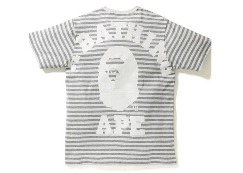 BAPE Big College Hoop Tee Gray
