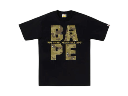 BAPE Bitmap Logo Tee Black