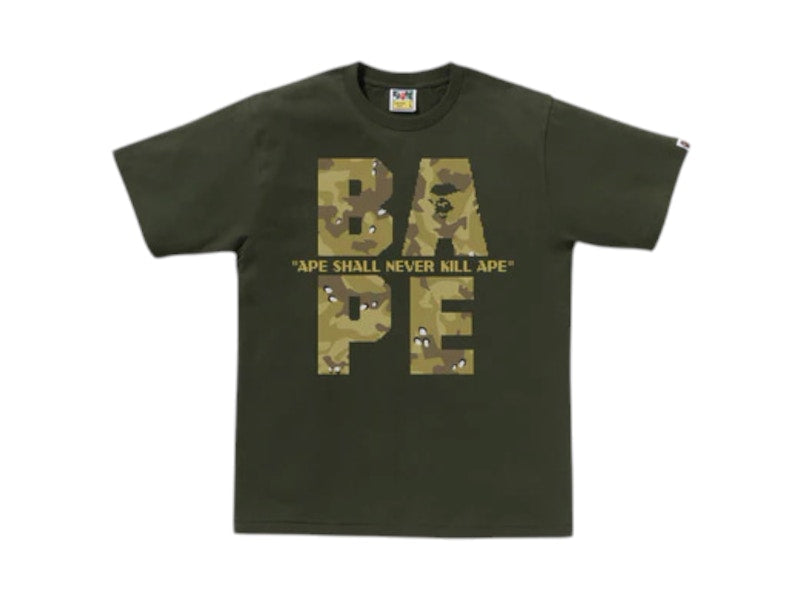 BAPE Bitmap Logo Tee Olivedrab