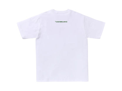 BAPE Bitmap Logo Tee White