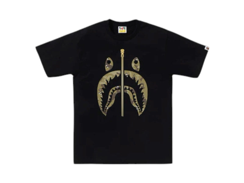 BAPE Bitmap Shark Tee Black