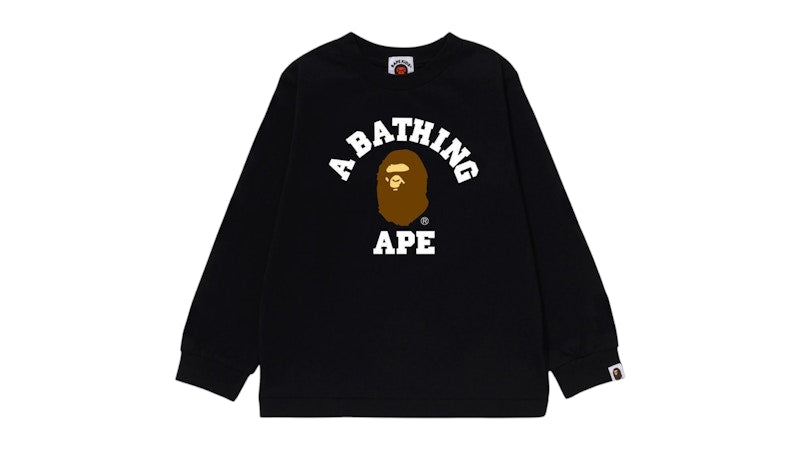 BAPE Kids Black 3D Emb Camp Shirt Black
