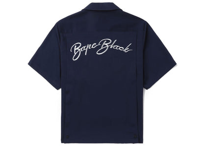 BAPE Black Ape Head Bowling S/S Shirt Navy