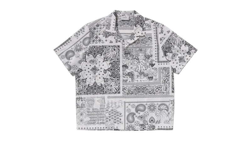 BAPE Black Boro Paisley Camp Shirt White