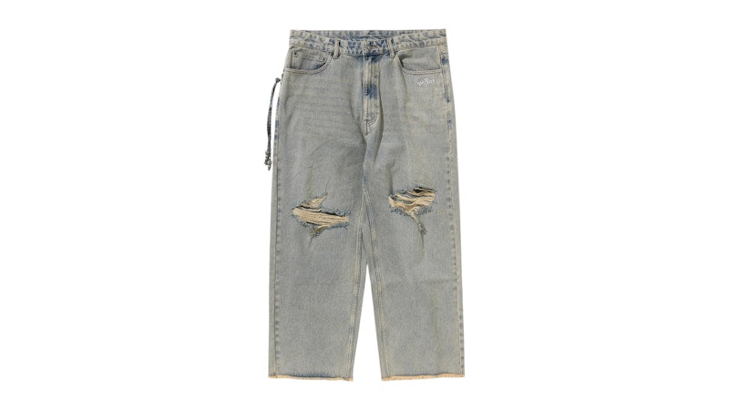BAPE Black Essential Paisley Trimmed Denim Pant Blue