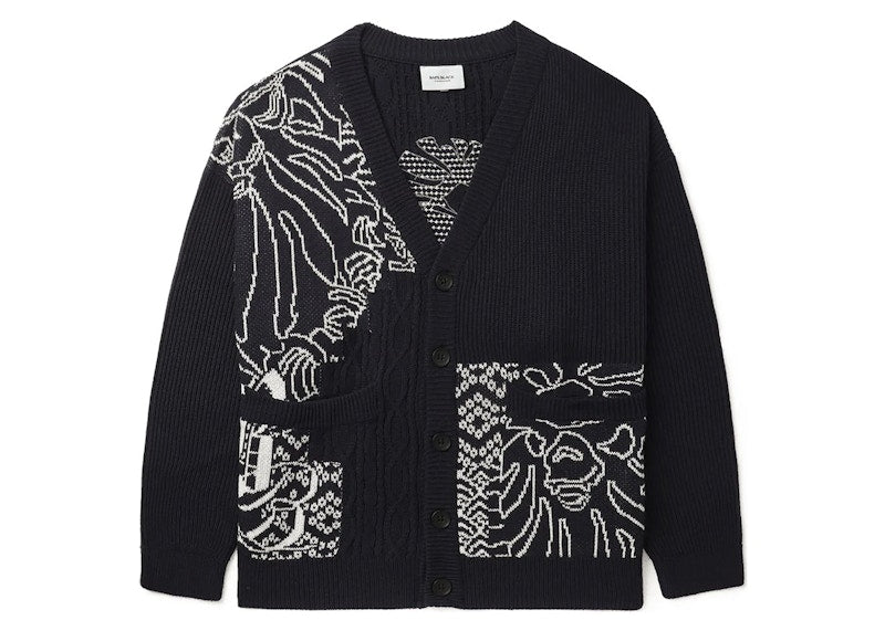 BAPE Black Logo Cardigan Black