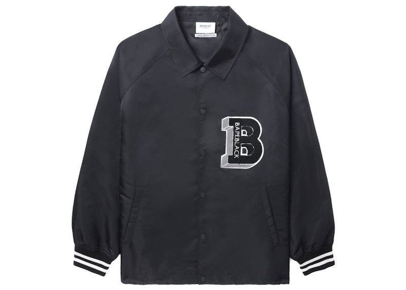 BAPE Black Logo Coach Jacket Black