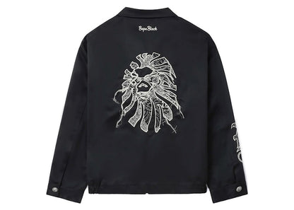 BAPE Black Logo Worker Jacket Black