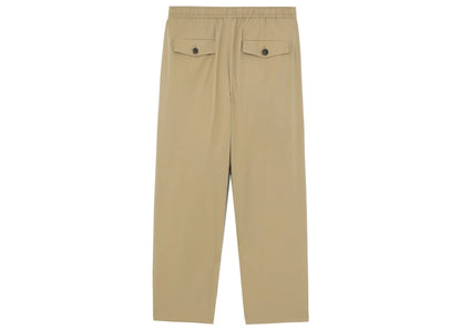 BAPE Black Loose Fit Tapered Easy Pants Beige