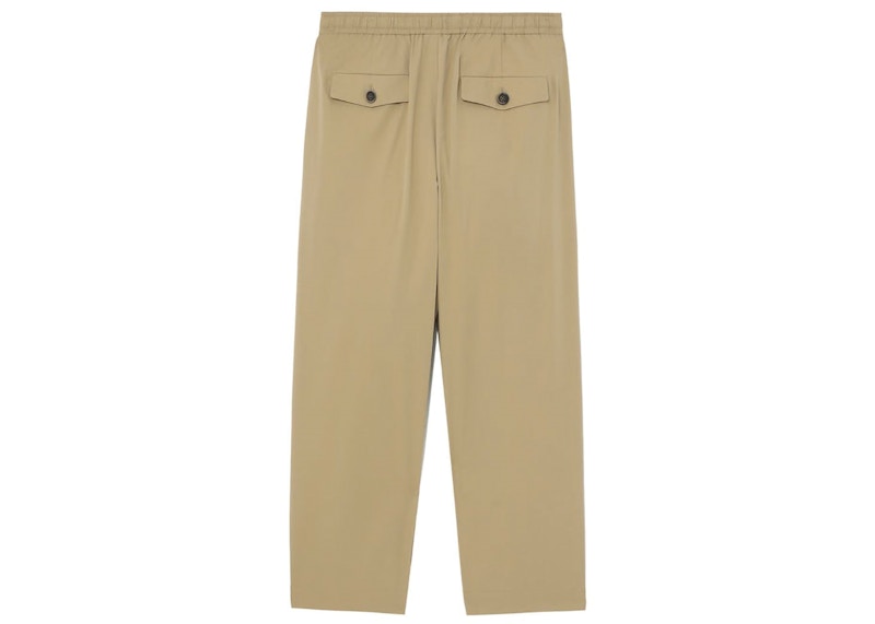 BAPE Black Loose Fit Tapered Easy Pants Beige