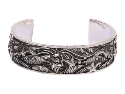 BAPE Black Madface Bangle Silver