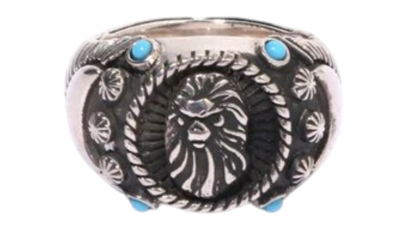 BAPE Black Madface Navajo Ring Silver