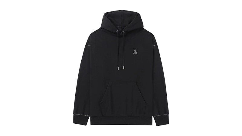 BAPE Black Metal Logo Hoodie Black