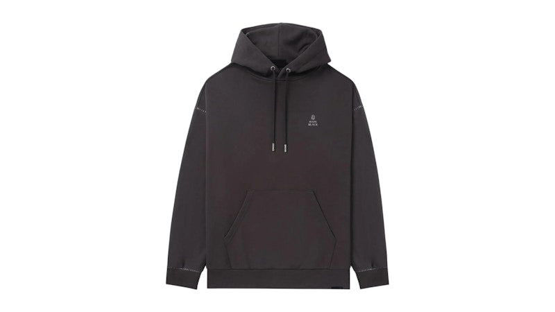 BAPE Black Metal Logo Hoodie Charcoal