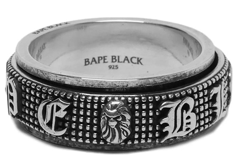 BAPE Black Ring Silver