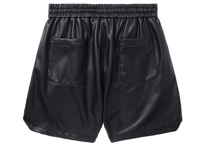 BAPE Black Synthetic Leather Short Black