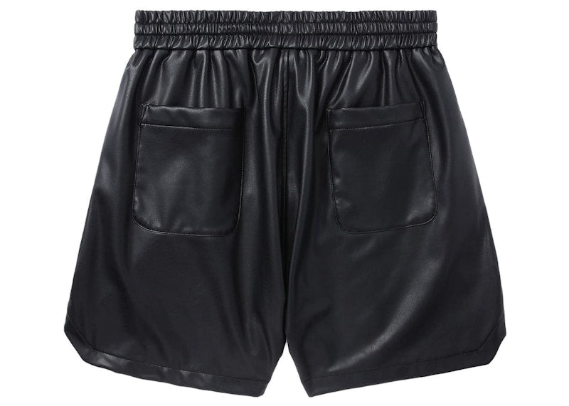 BAPE Black Synthetic Leather Short Black