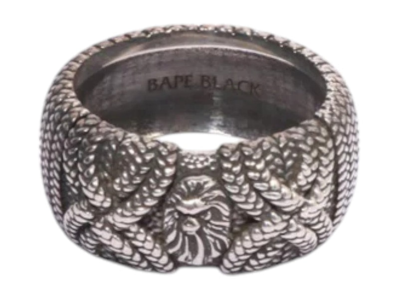 BAPE Black Tsuka Ring Silver