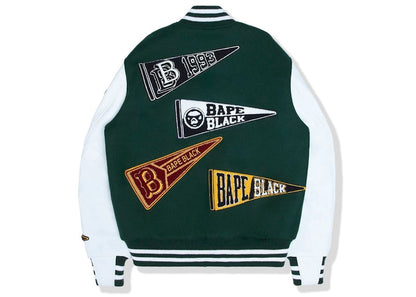 BAPE Black x Golden Bear Sportswear Varsity Jacket Green