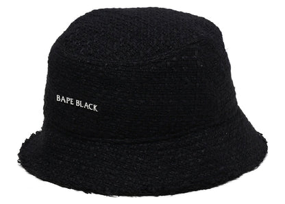 BAPE Black x New Era Logo Tweed Hat Black