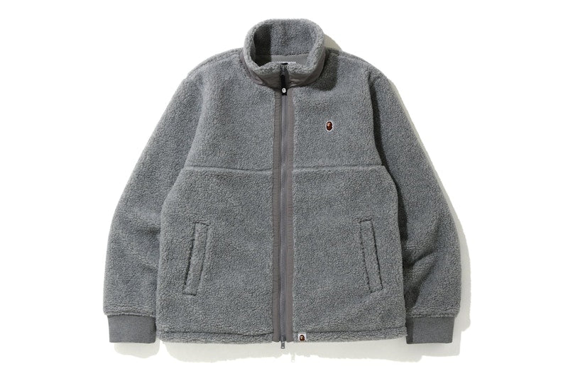 BAPE Boa Ape Head One Point Zip Jacket Grey