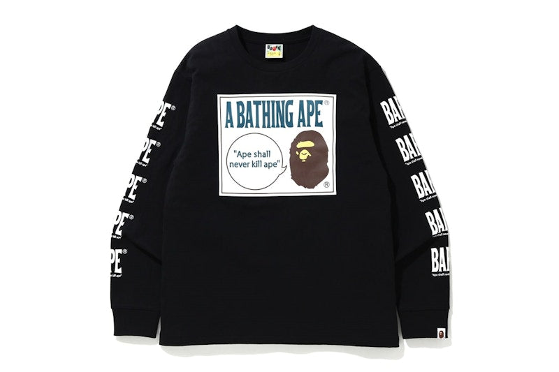 BAPE Boombox Tag L/S Tee Black