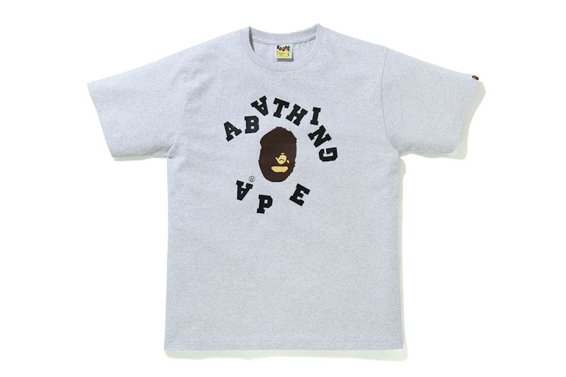 BAPE Broken College Tee Gray