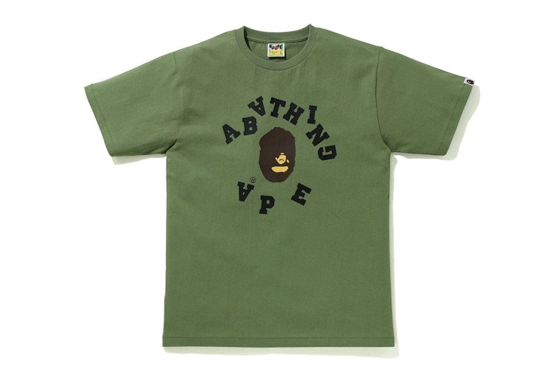 BAPE Broken College Tee Olivedrab