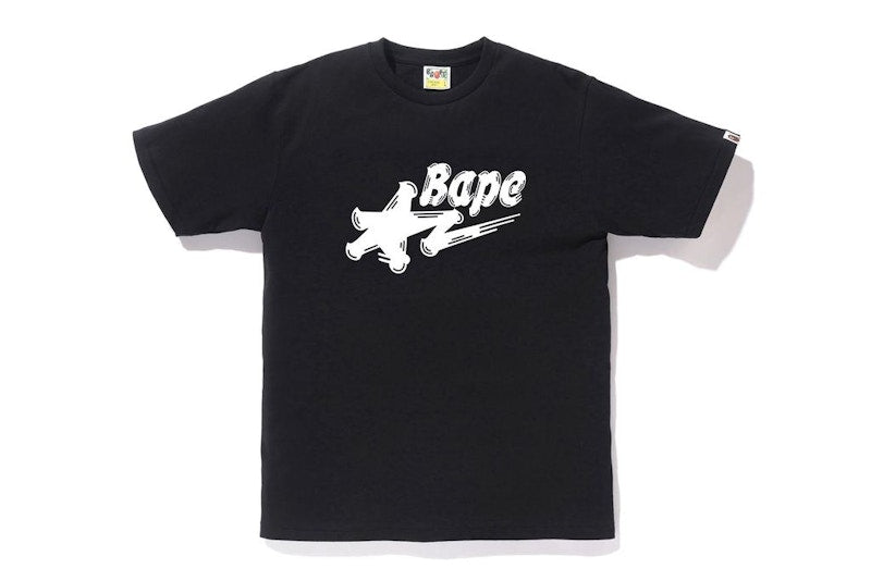 BAPE Brush Bape STA Logo Tee Black