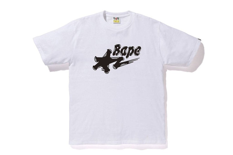 BAPE Brush Bape STA Logo Tee White