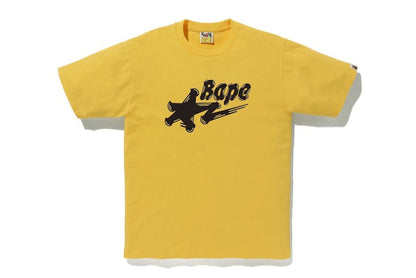 BAPE Brush Bape STA Logo Tee Yellow