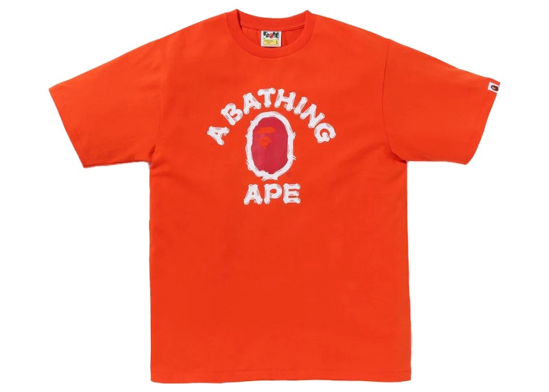 BAPE Brush College Tee Orange