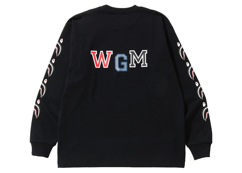 BAPE Busy Shark Relaxed Fit Heavy Weight L/S Tee Black