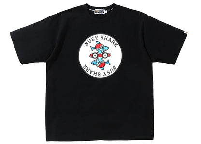 BAPE Busy Shark Relaxed Fit Heavy Weight Tee Black