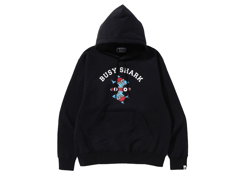 BAPE Busy Shark Relaxed Fit Pullover Hoodie (SS22) Black