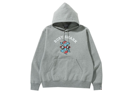 BAPE Busy Shark Relaxed Fit Pullover Hoodie (SS22) Gray