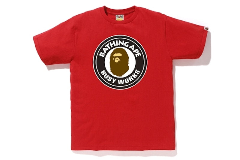 BAPE Busy Works Tee Red