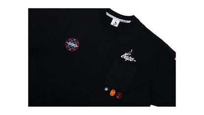 BAPE By Kazuki Kuraishi Multi Patch Military Tee Black