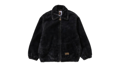 BAPE Camo Fluffy Jacket Black
