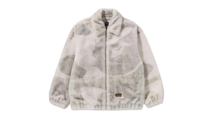 BAPE Camo Fluffy Jacket Ivory