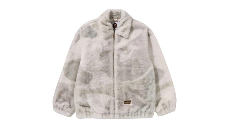 BAPE Camo Fluffy Jacket Ivory