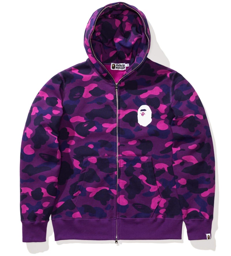 BAPE Camo Full Zip Hoodie Purple