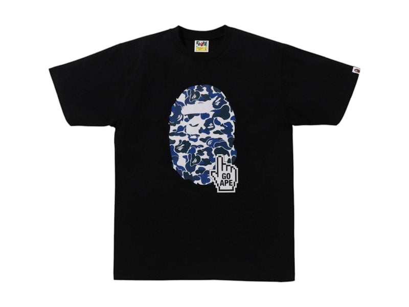 BAPE Camo Go Ape Pointer Big Ape Head Tee Black