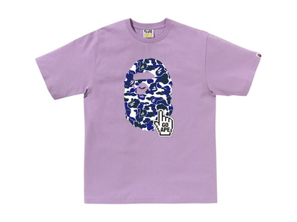 BAPE Camo Go Ape Pointer Big Ape Head Tee Purple