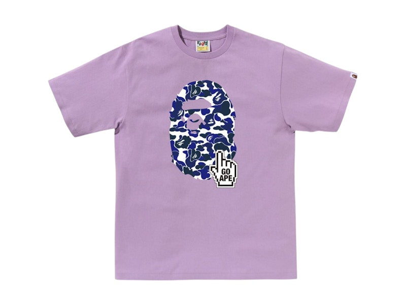 BAPE Camo Go Ape Pointer Big Ape Head Tee Purple